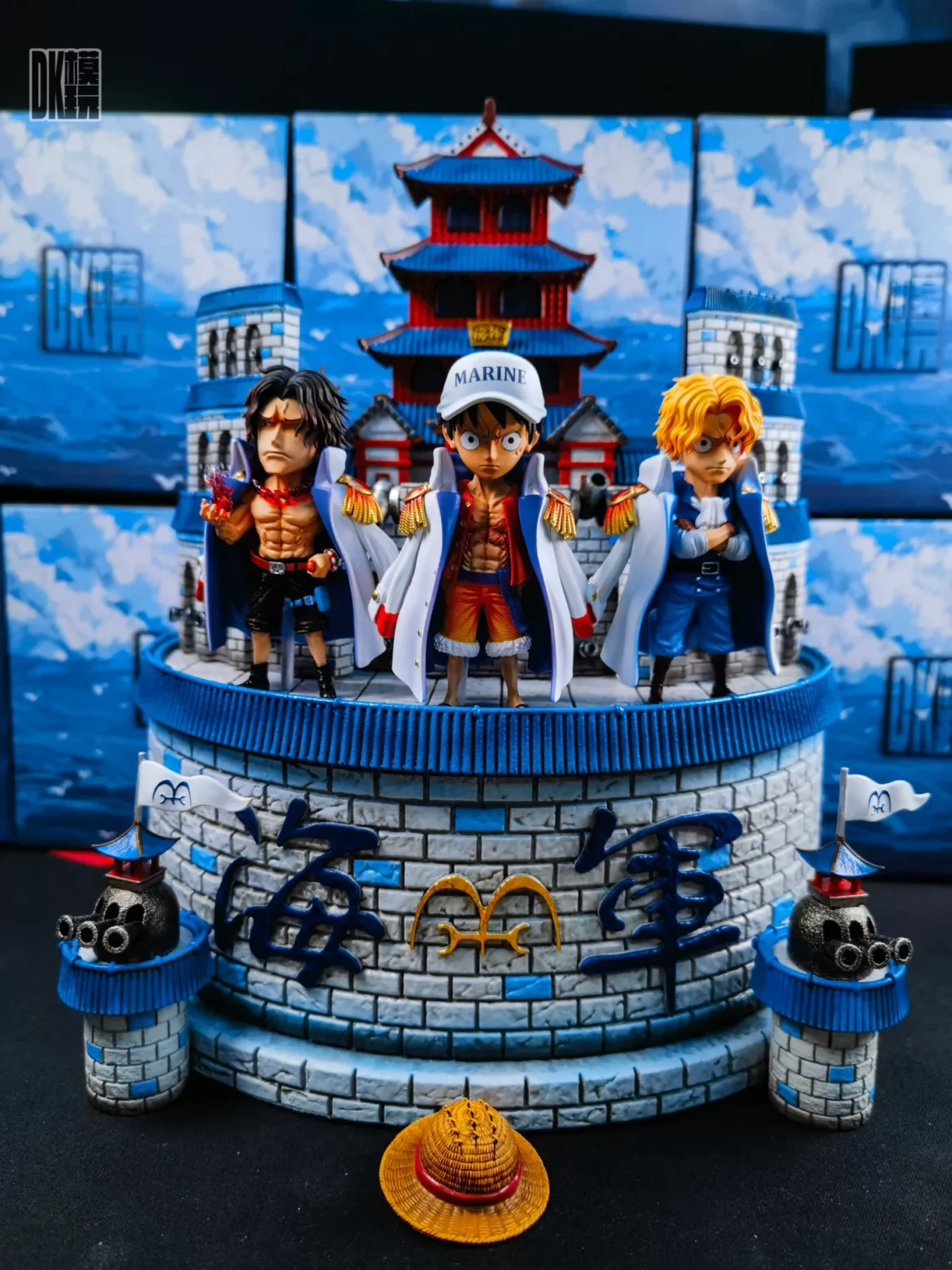WCF Scale Three Marine Brothers – ONE PIECE Resin Statue – DK Model Play Studio